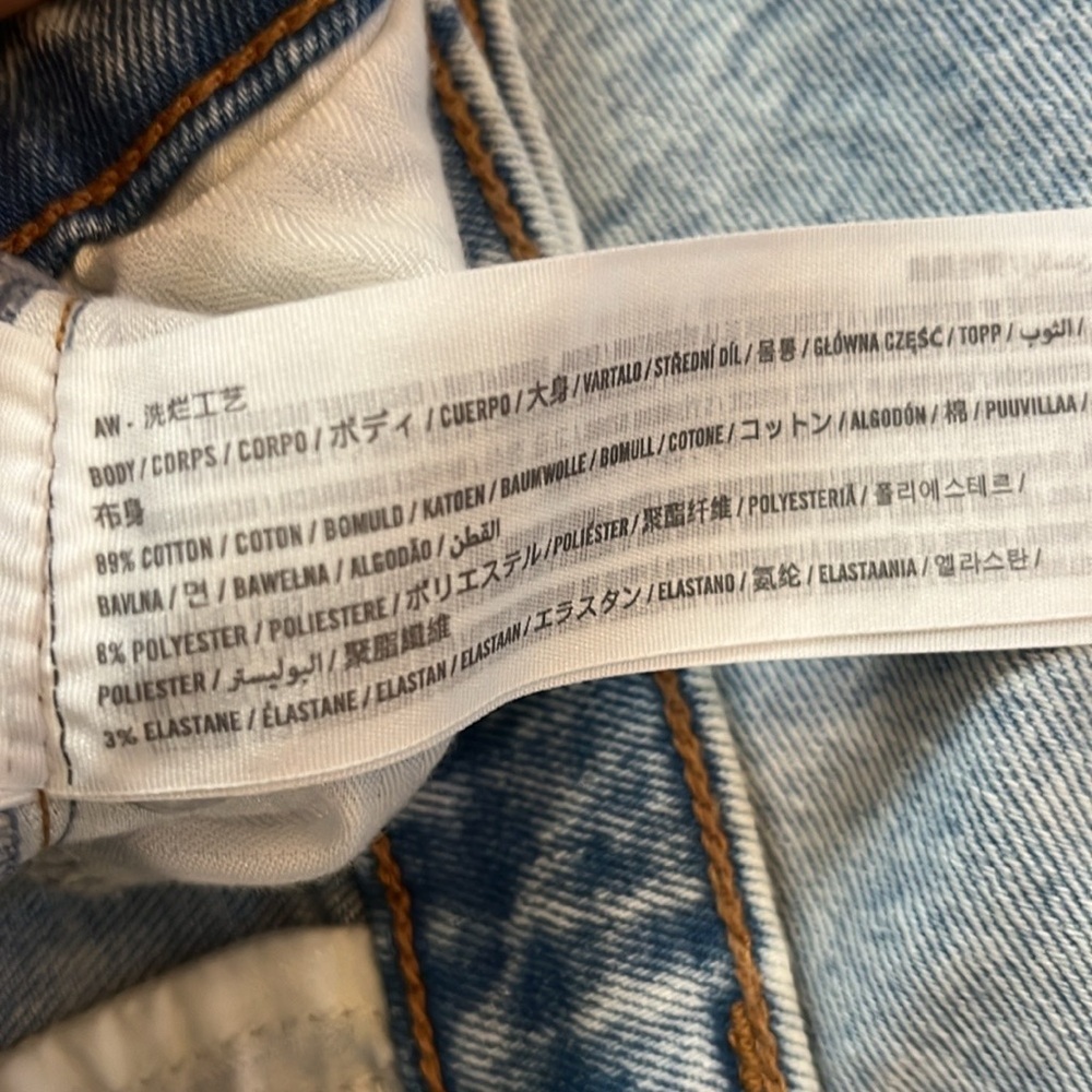 Abercrombie & Fitch The 90's Straight Ultra High Rise Light Wash sz 10 R - Picture 7 of 9